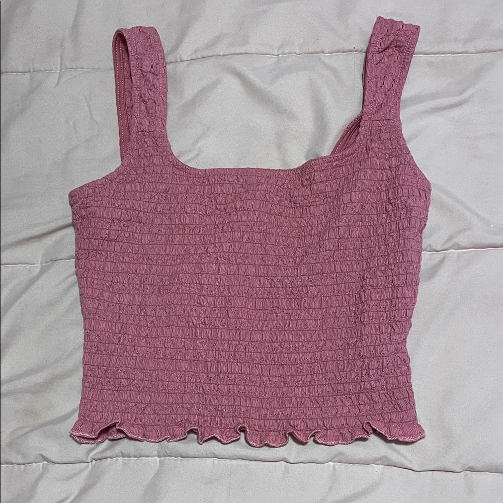 Forever 21 Mauve Smocked Tank Top